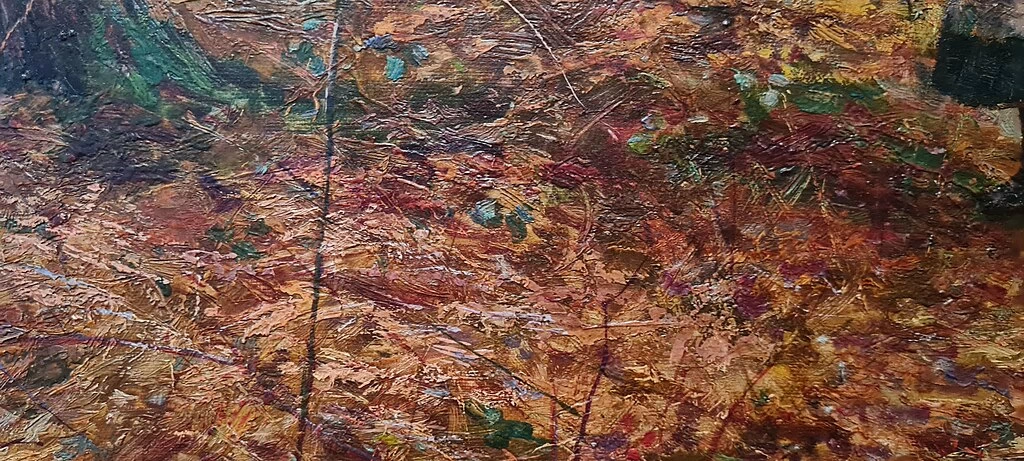 Paesaggio autunnale con una ragazza - dettaglio